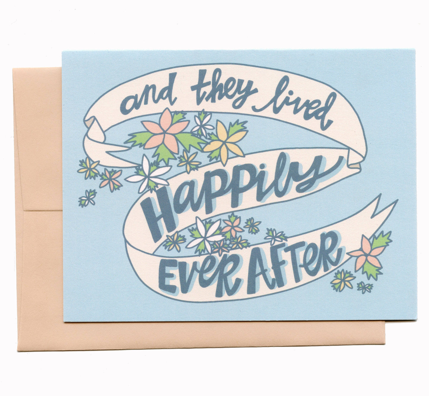 Happily Ever After Wedding, Love Greeting Card: Sandy Tan