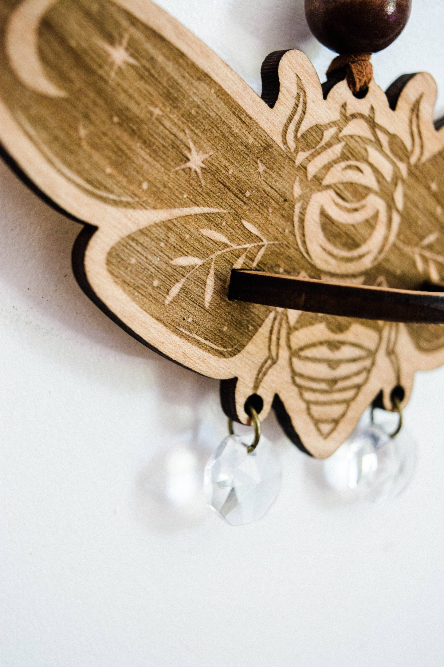 Cicada Airplant Holder Hanging Mini Suncatcher: Without Airplant / Stained Black