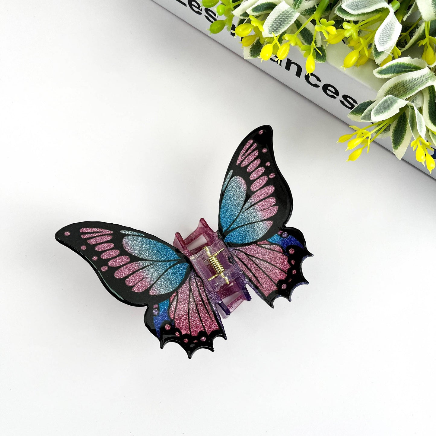 Glitter Butterfly Hair Clip, Animal Hair Claw Set