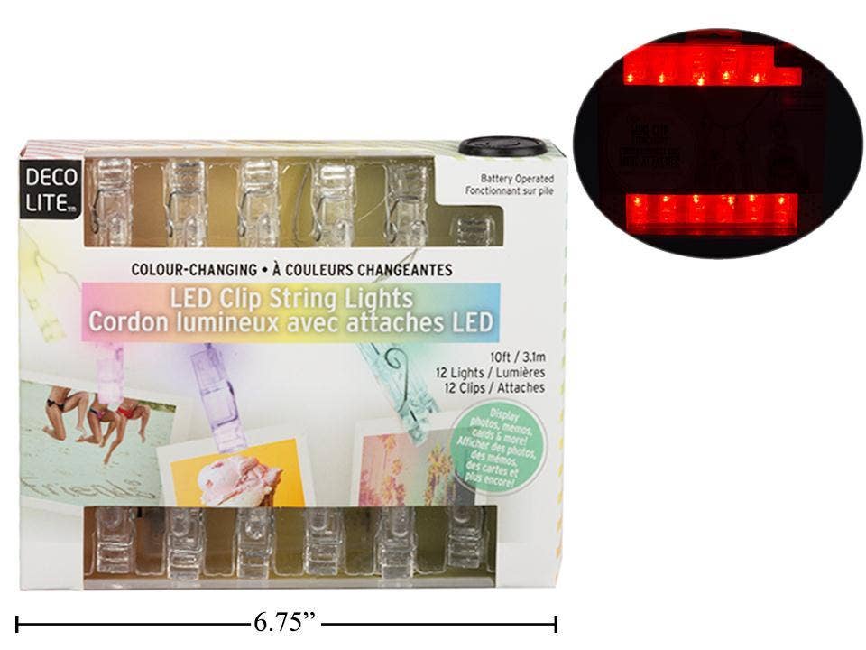 Truu Design Deco Lite Collection LED Clip String Lights: Warm White / 33ft