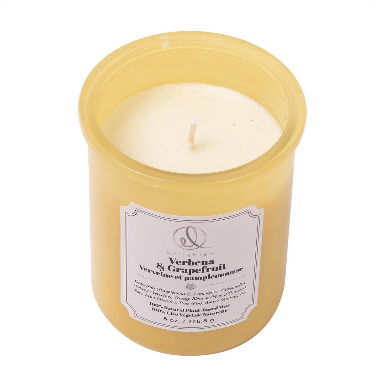 Truu Design Enlighten Candle with Wood Lid: Lily + White Jasmine / 8 oz.