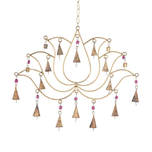 Recycled Lotus Windchime - 34" Long