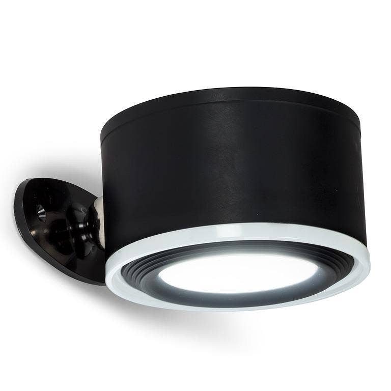 4 Piece Drum Magnet LED Lamp-3.25"D: Black