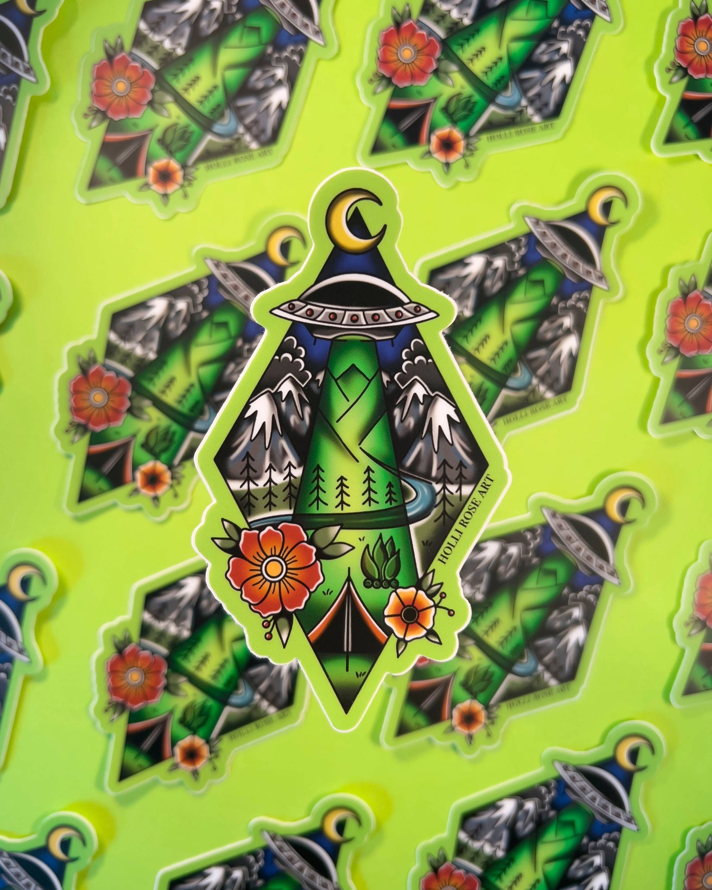 Alien UFO Sticker