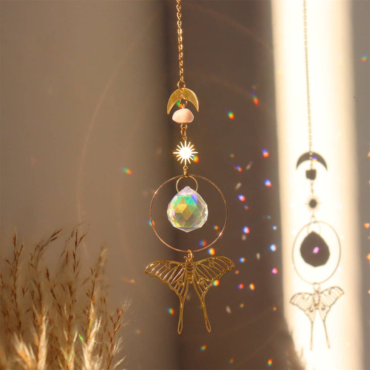 3+ Metal Butterfly Crystal Suncatch Hangings DPH1926