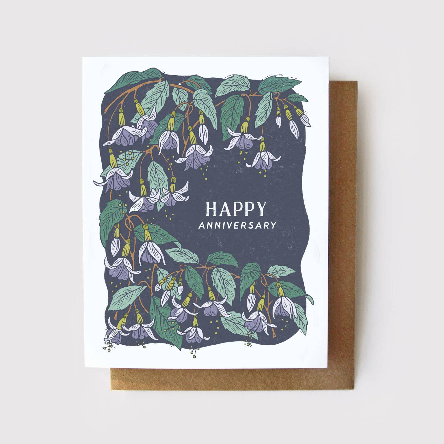 Happy Anniversary Card - Midnight Fuchsia Card: Clear Sleeve