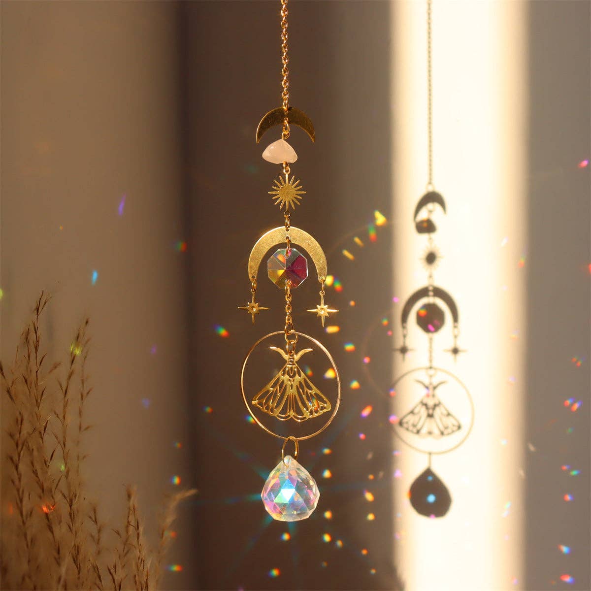 3+ Metal Butterfly Crystal Suncatch Hangings DPH1926