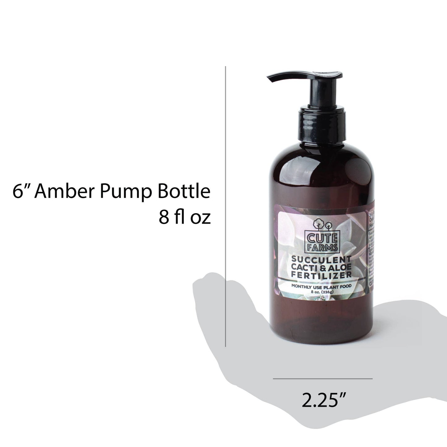 8 oz Succulent, Cacti, Aloe Fertilizer - Gentle Monthly Use