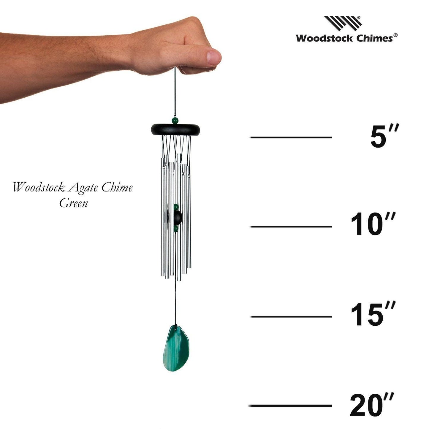 Woodstock Agate Chime™ - Small, Green
