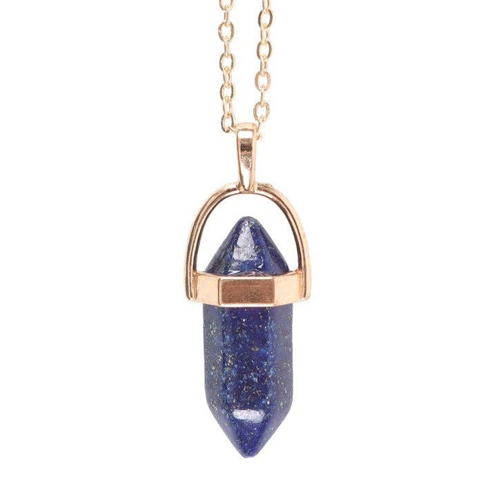 Lapis Lazuli Crystal Pendant Necklace