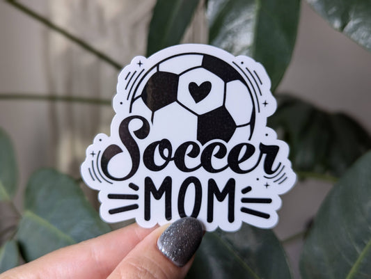 Soccer mom vinyl sticker, sports merch, soccer lover