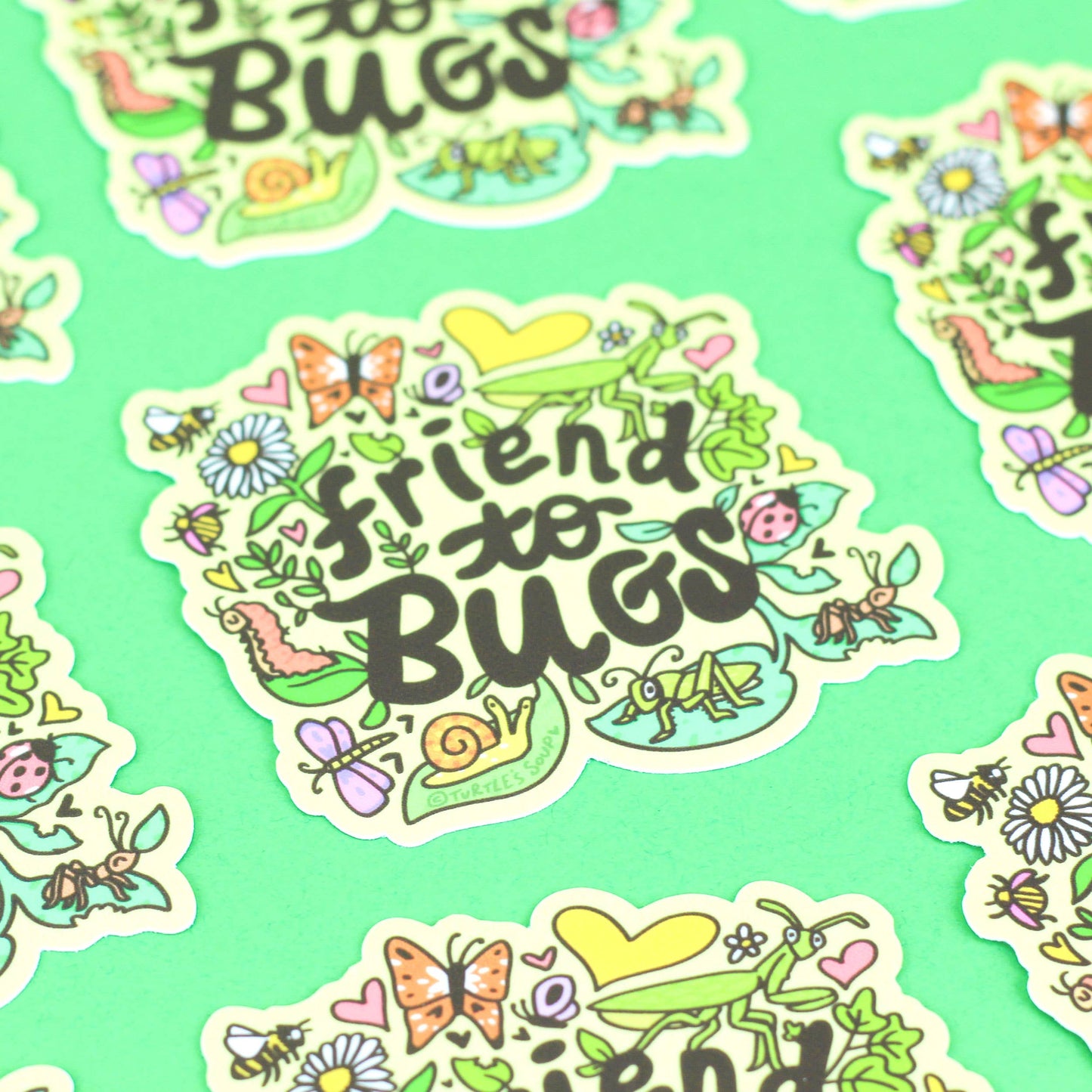 Friend To Bugs Waterproof Water Bottle Vinyl Sticker