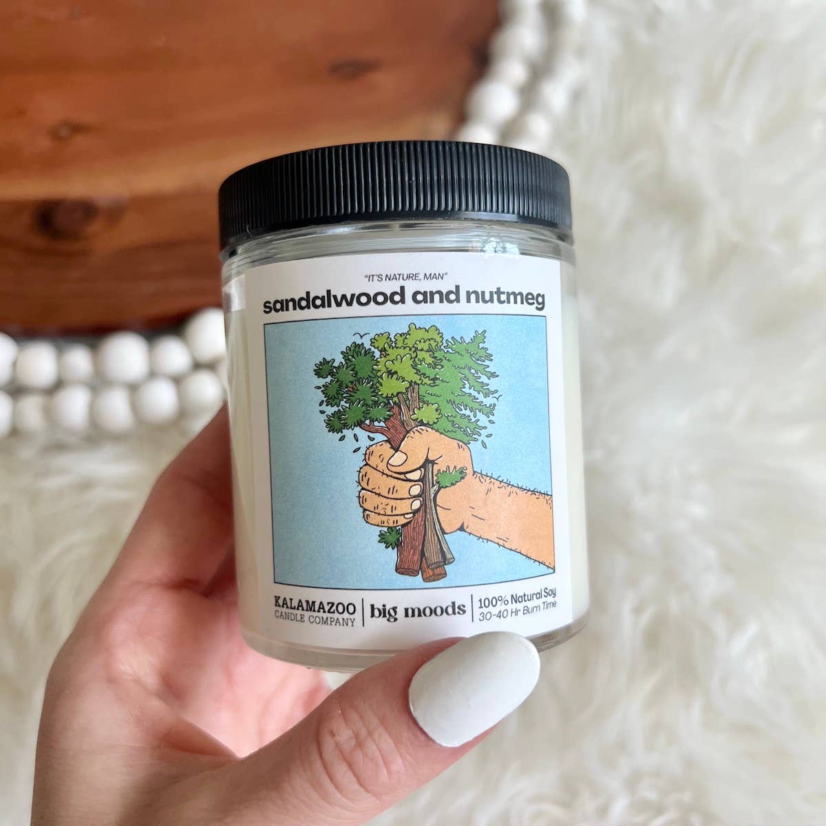 "It's Nature, Man" Sandalwood & Nutmeg -  Luxury Soy Candle
