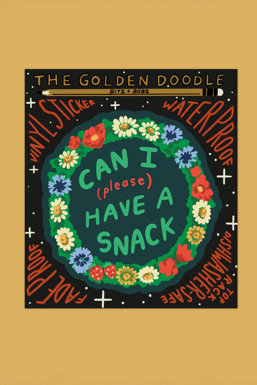 Can I Have a Snack Sticker | Waterproof Vinyl Sticker