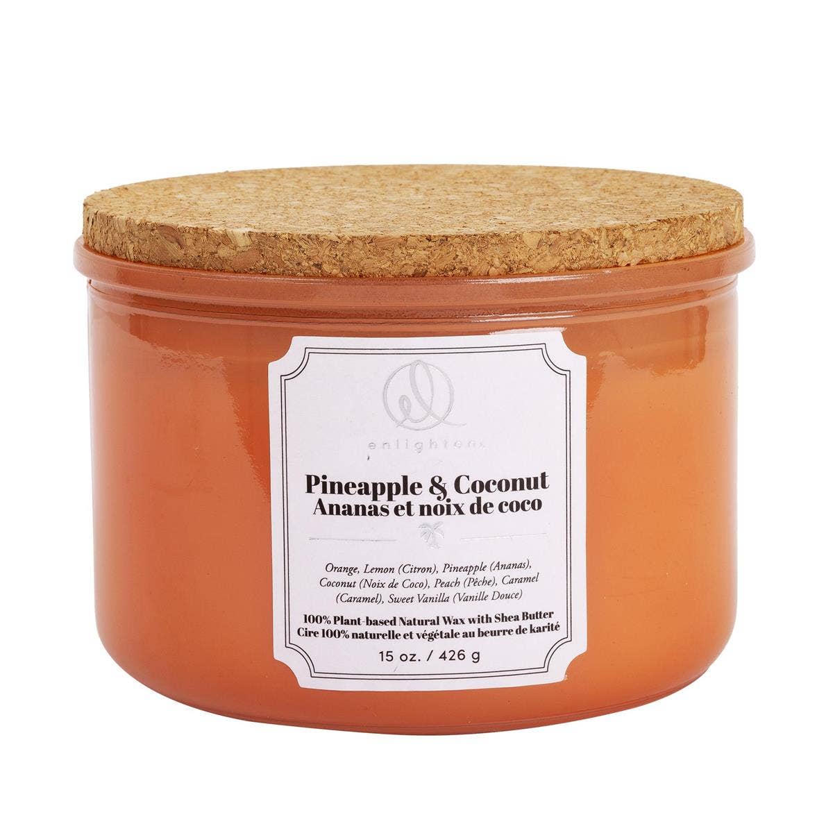 Truu Design Enlighten Candle with Wood Lid: Bergamot+Vetiver / 8 oz./226.8g