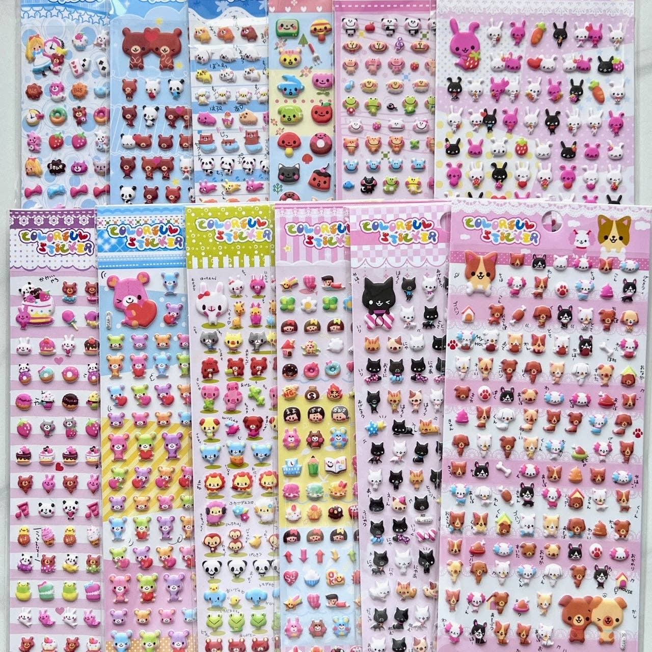 Mini Puffy Assorted Stickers-12