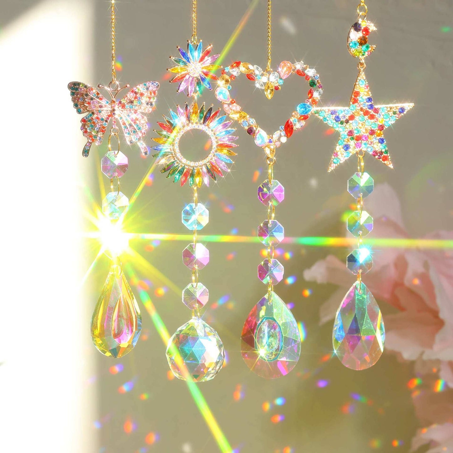 3+ Colorful Crystal Suncatcher Hanging DPH1923