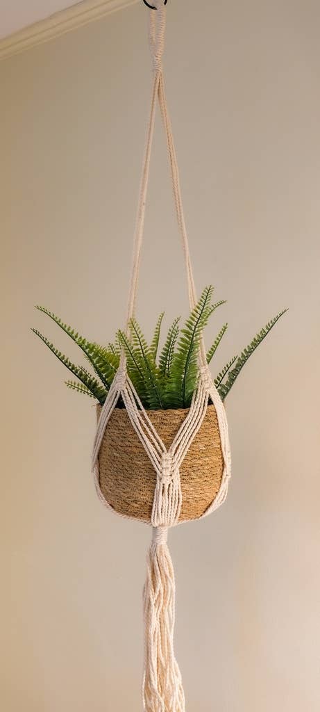 Handmade Macrame Cotton Plant Hanger (47inch)
