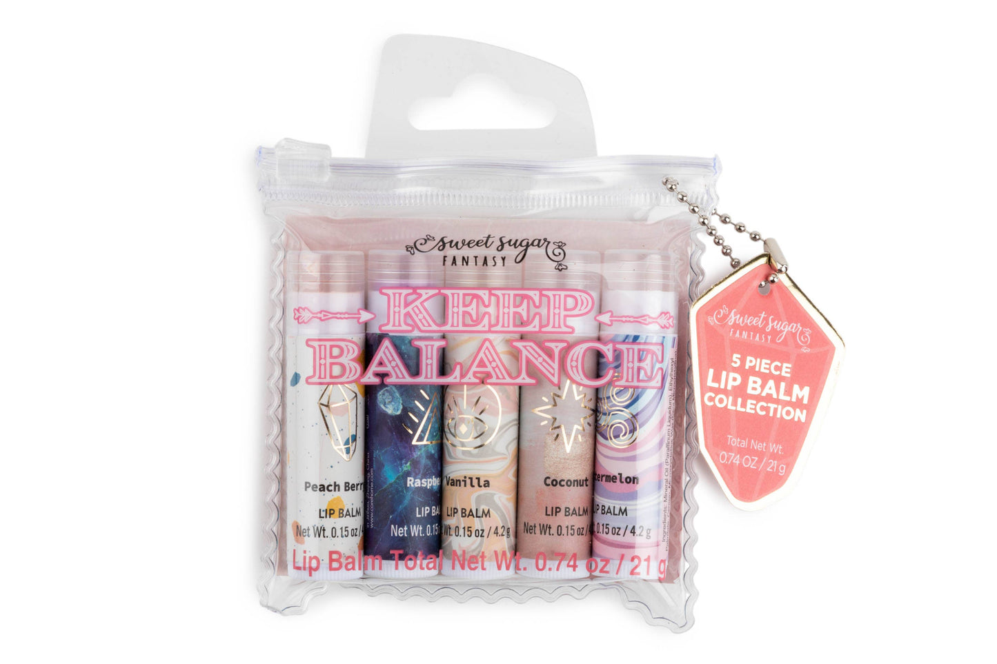 4.2g Set of 5 Lip Balm in Crimped PVC Pouch