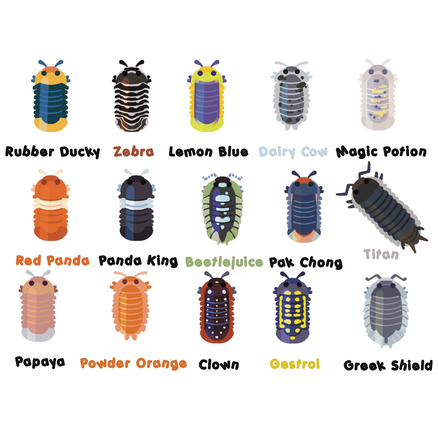 Mini Isopod Keychain Charms