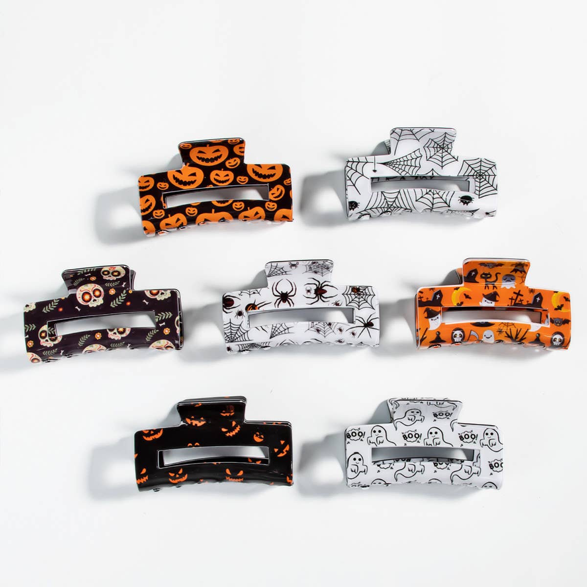 Halloween Spiderweb Hair Claw - Ghost Pumpkin Clip_CWAHA1447: TYPE6 / (OS) 3