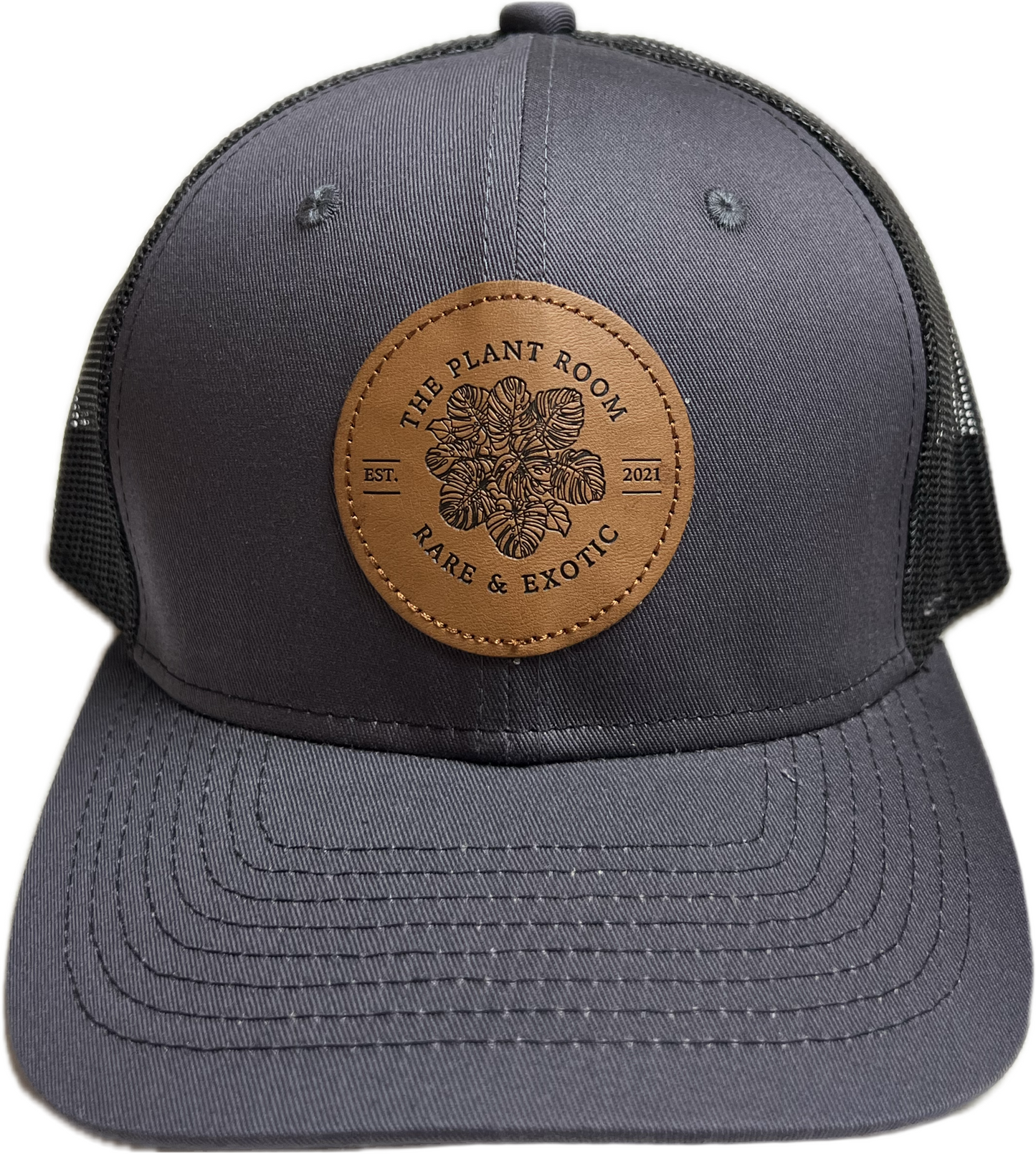 Trucker Hat with Leather Stamped Patch