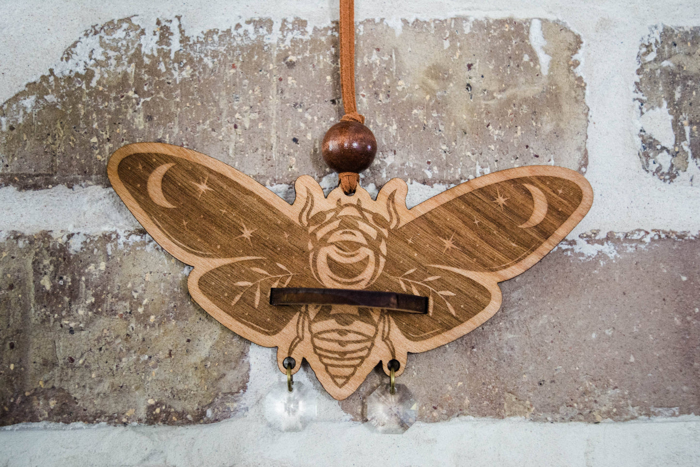Cicada Airplant Holder Hanging Mini Suncatcher: Without Airplant / Stained Black