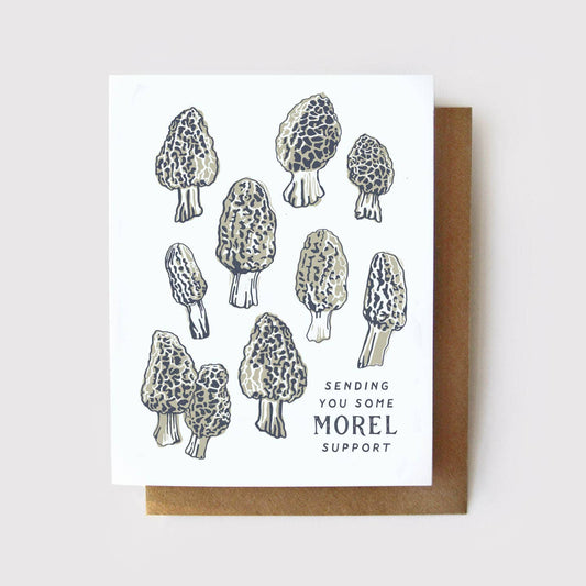Morel Support - Mushroom Encouragement Card: Clear Sleeve