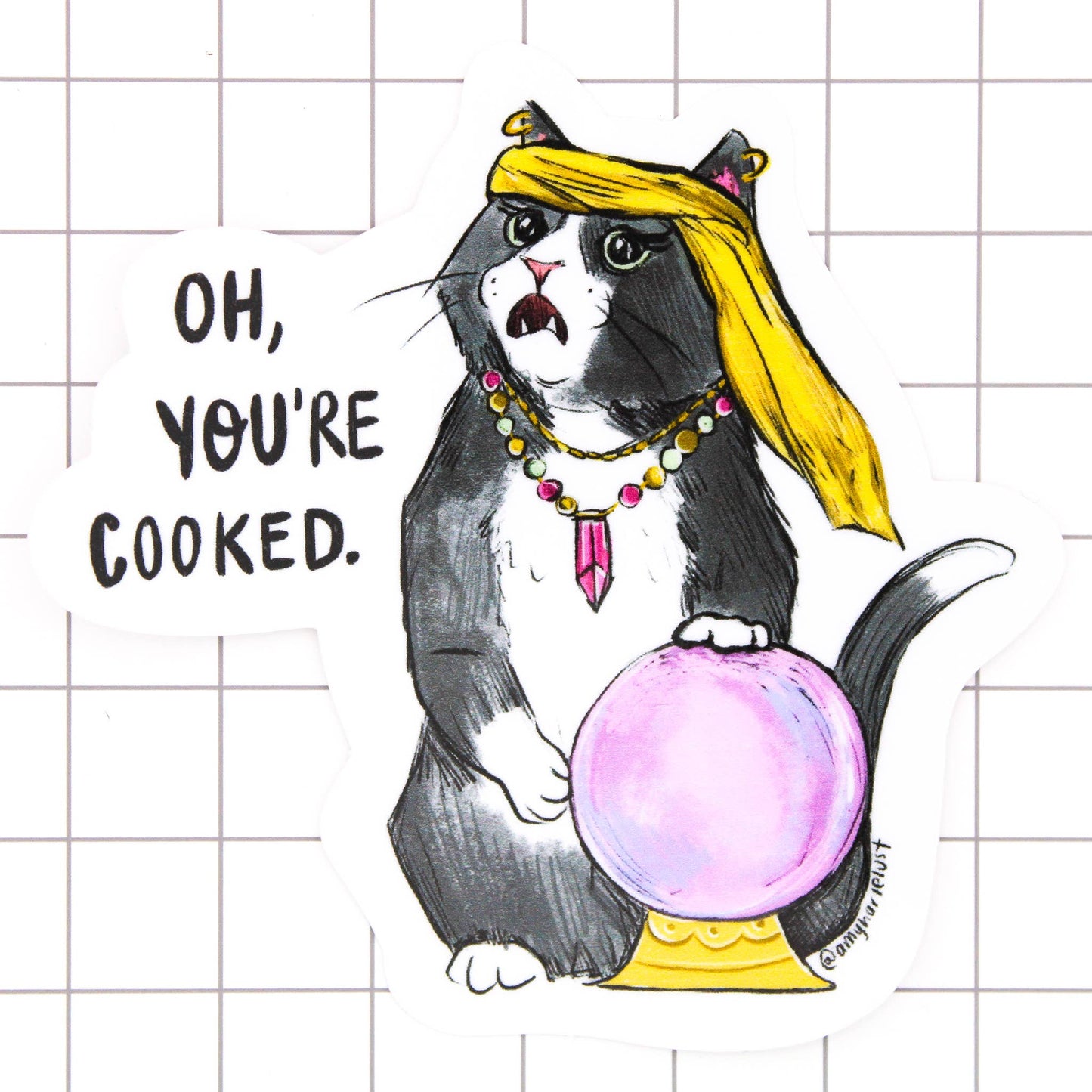 Fortune Kitty Vinyl Sticker