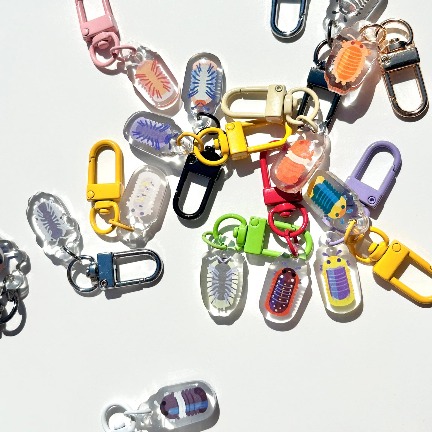 Mini Isopod Keychain Charms