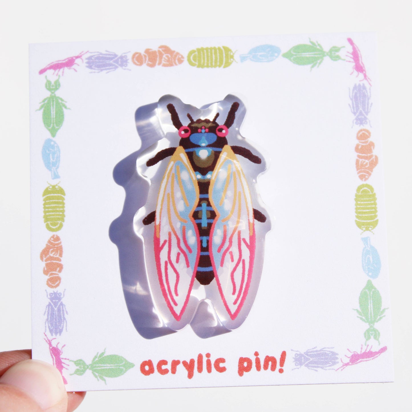 Periodical Cicada Acrylic Pin