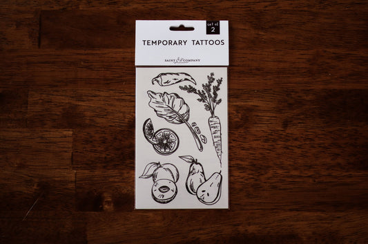 Garden Harvest Medley Temporary Tattoos