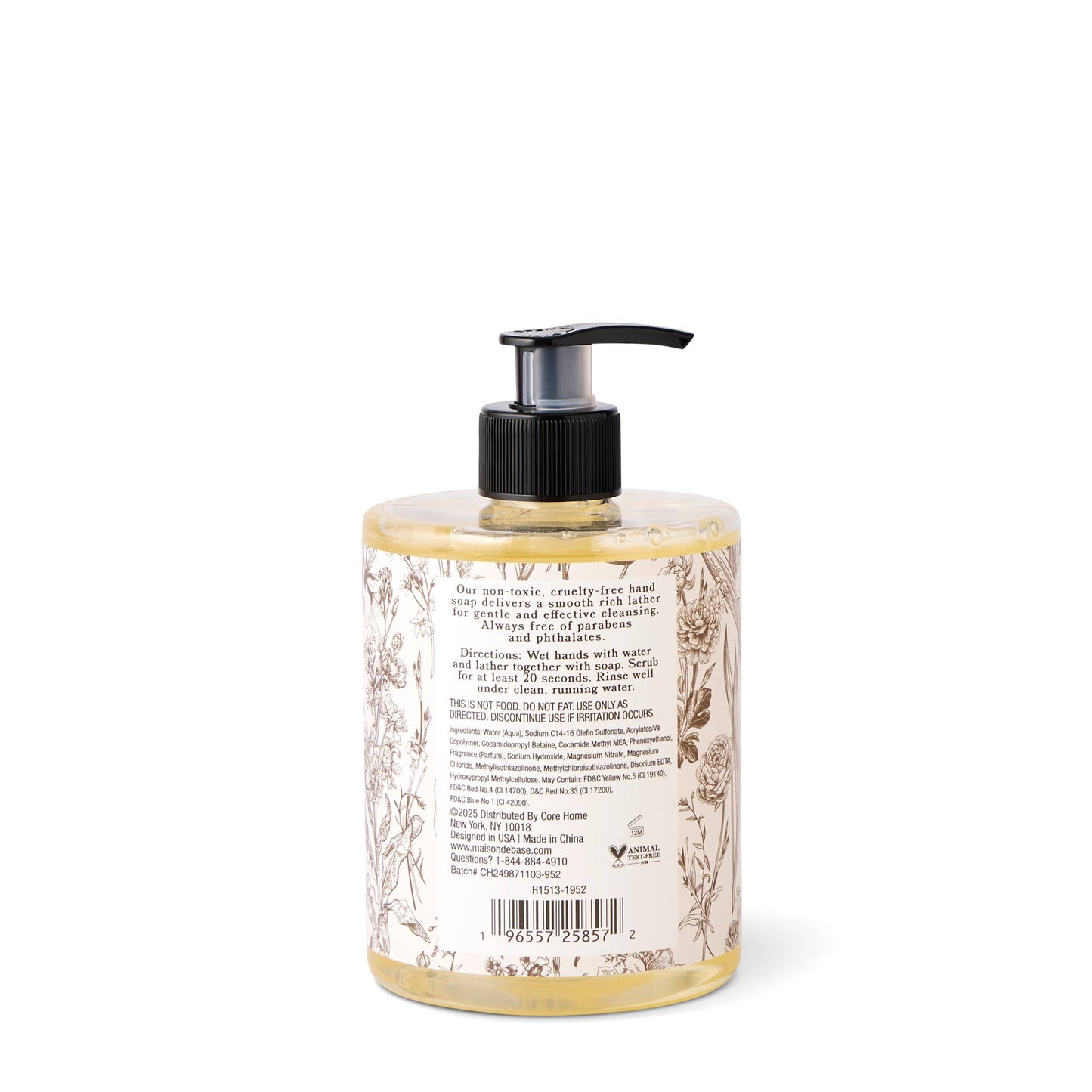 500ml Short Cylinder Gel Hand Soap - Vanilla