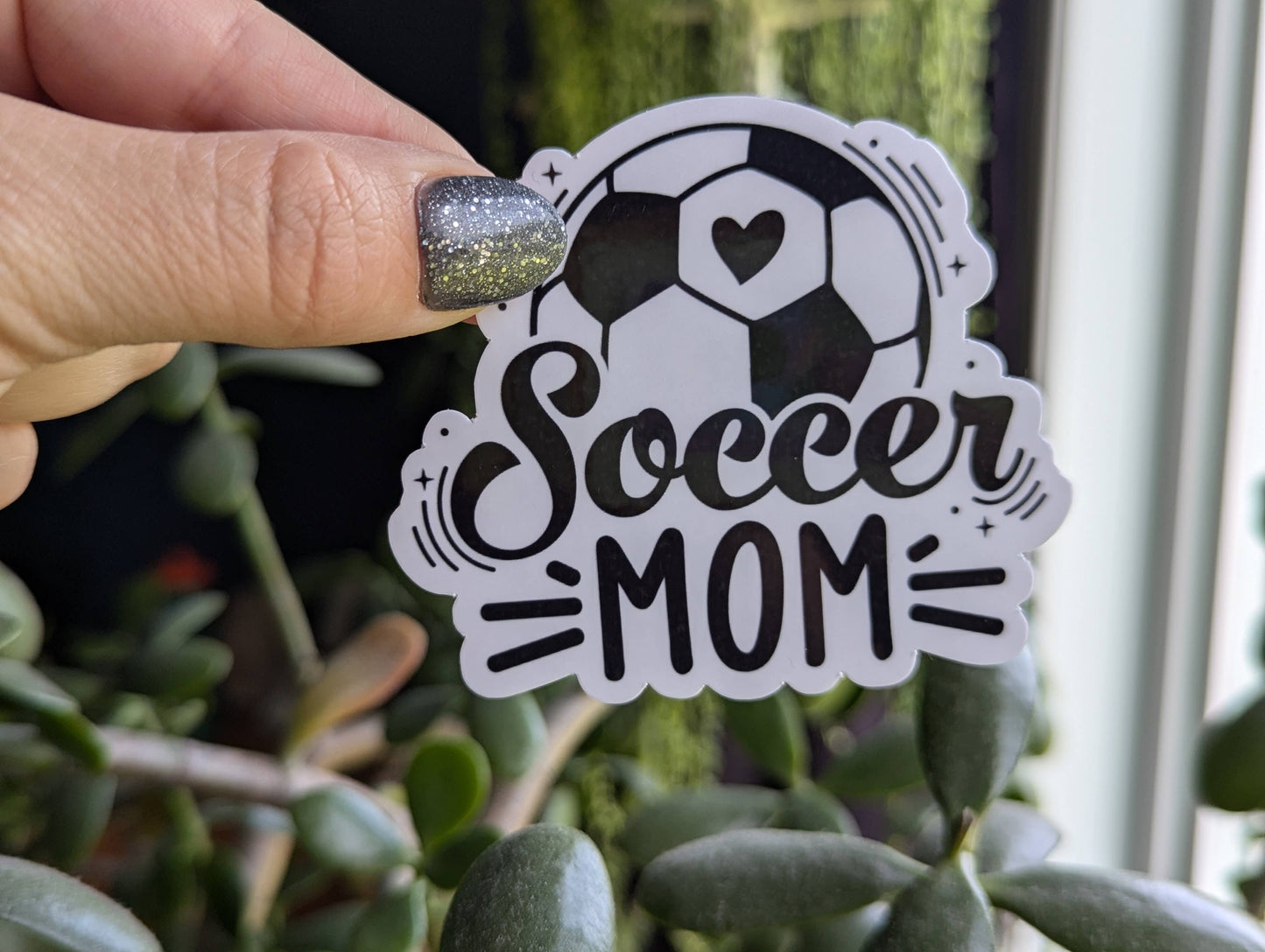 Soccer mom vinyl sticker, sports merch, soccer lover
