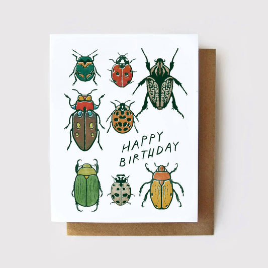 Happy Birthday Beetle Card: Clear Sleeve