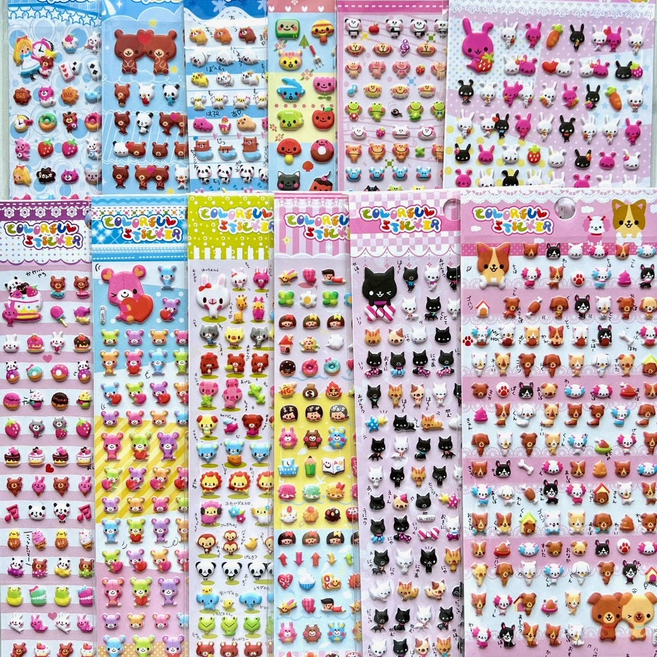 Mini Puffy Assorted Stickers-12