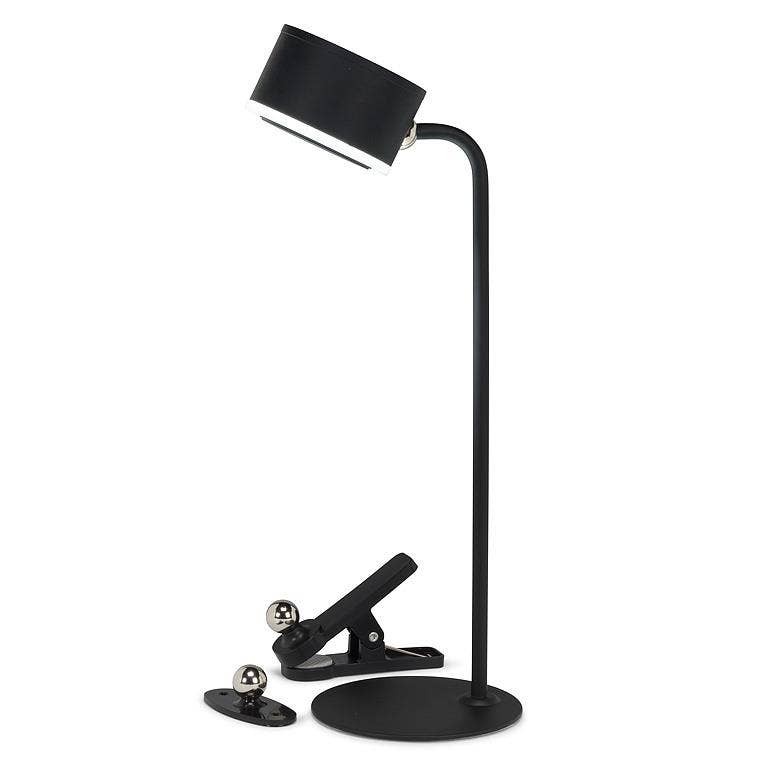 4 Piece Drum Magnet LED Lamp-3.25"D: Black
