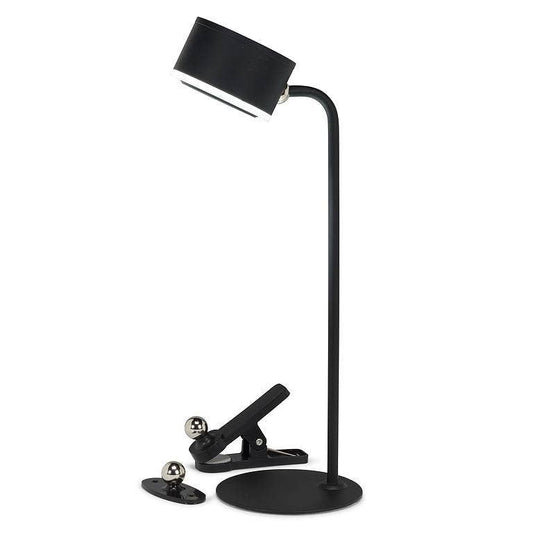 4 Piece Drum Magnet LED Lamp-3.25"D: Black