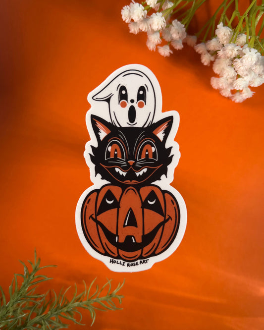 Vintage Halloween Sticker 