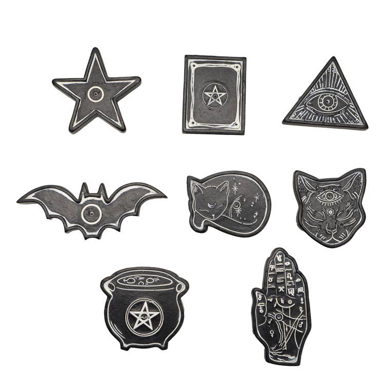 Wiccan 8PC Incense Burner Set