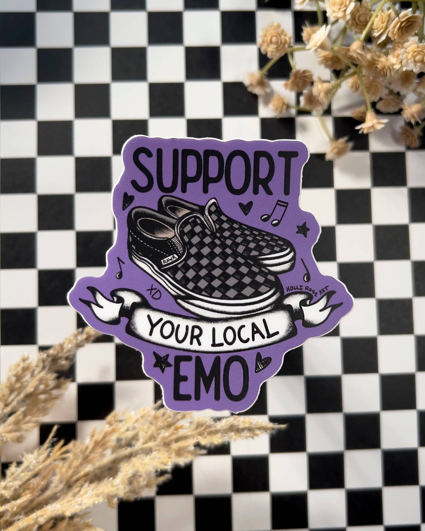Support Your Local Emo Sticker