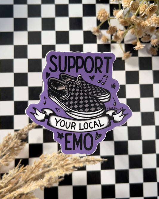 Support Your Local Emo Sticker