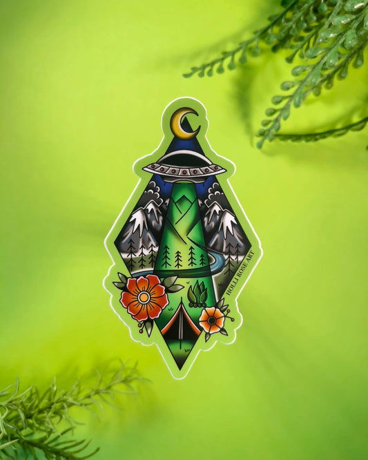 Alien UFO Sticker
