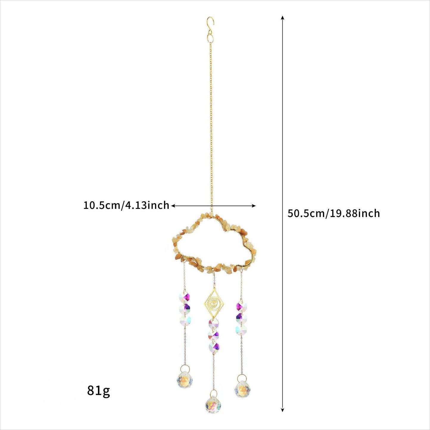 Cloud Stone Cross Crystal Home Hangings DP25A919