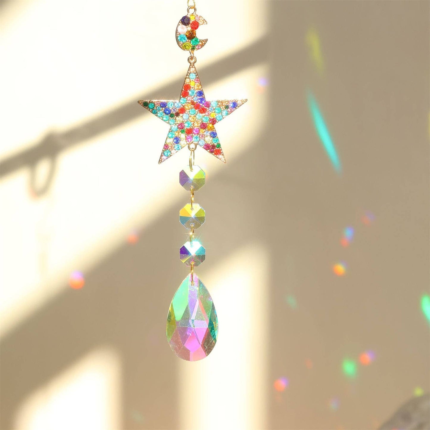 3+ Colorful Crystal Suncatcher Hanging DPH1923