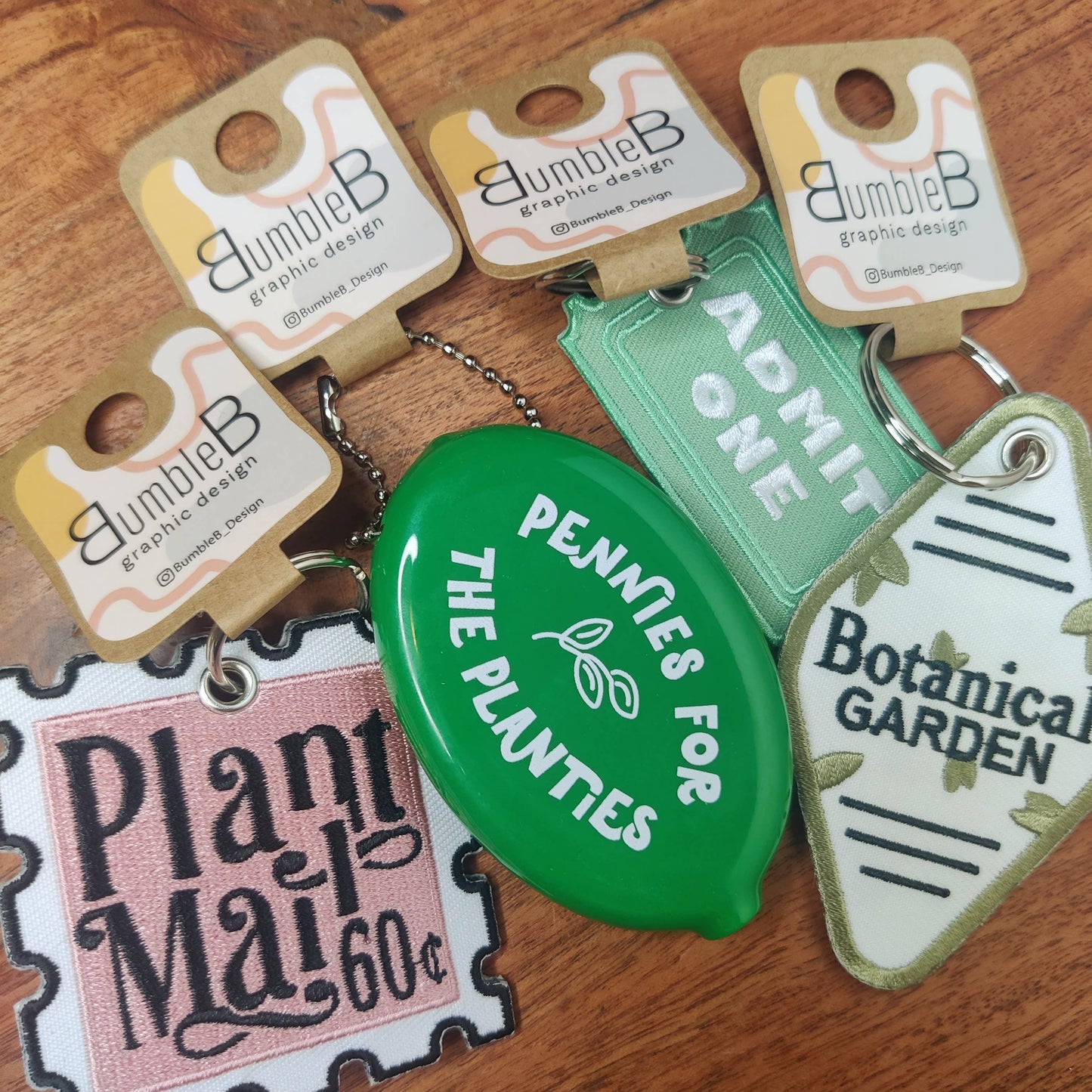 Pennies for the Planties Coin Purse Keychain