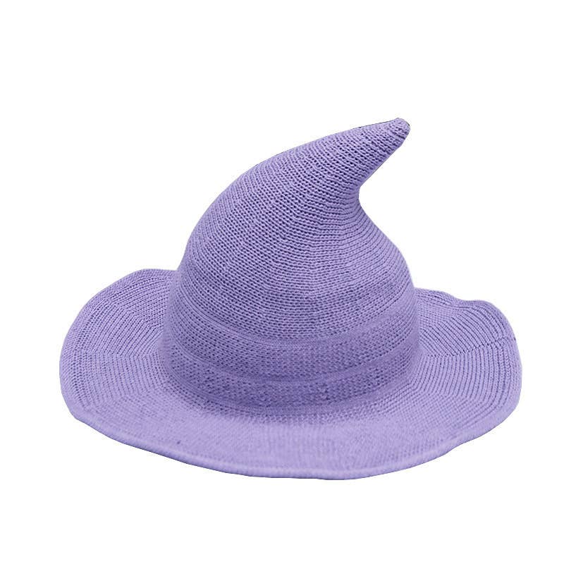 Halloween Pointed Witch Hat, Knit & Foldable_CWAH0617: BLACK / (OS) 2