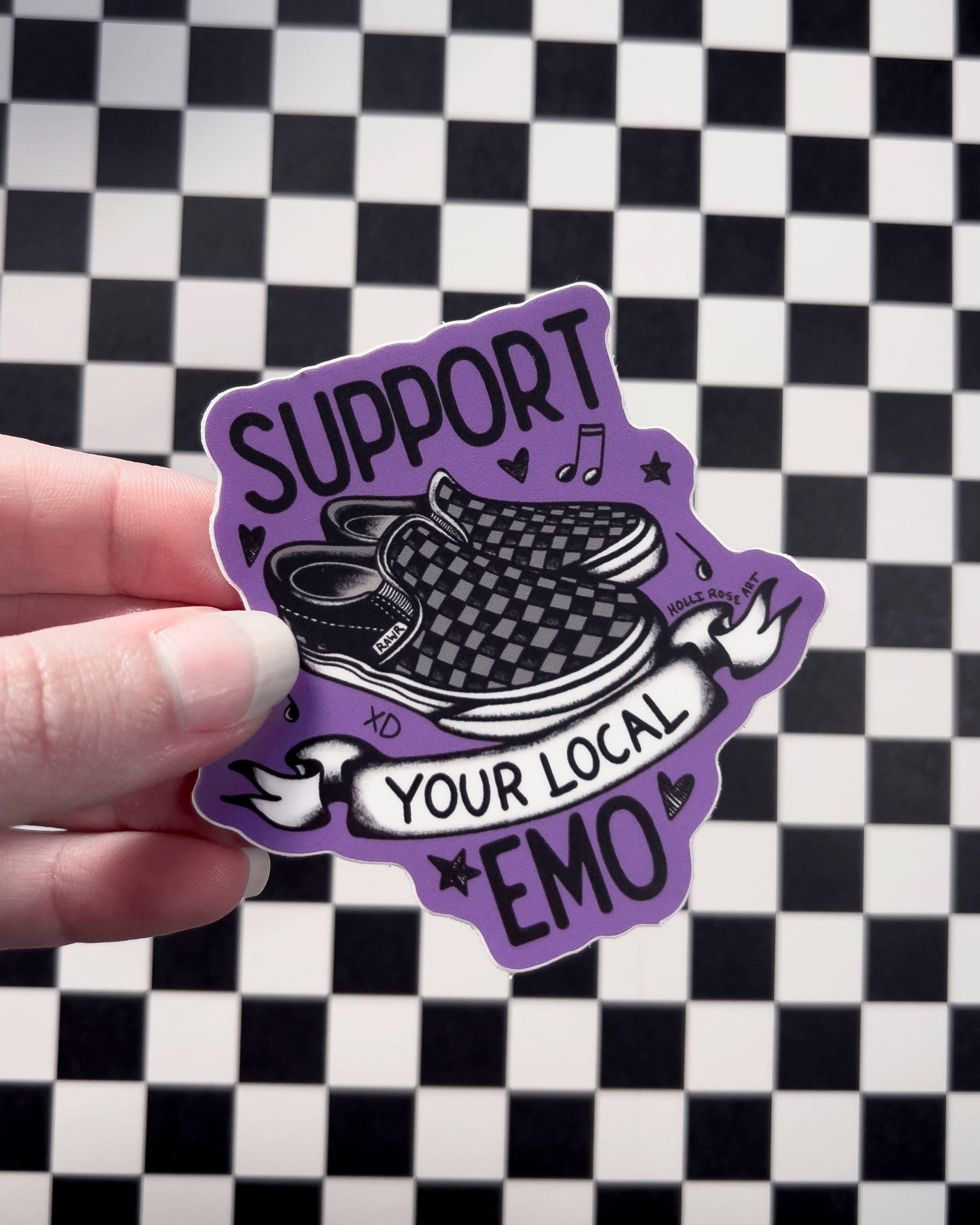 Support Your Local Emo Sticker