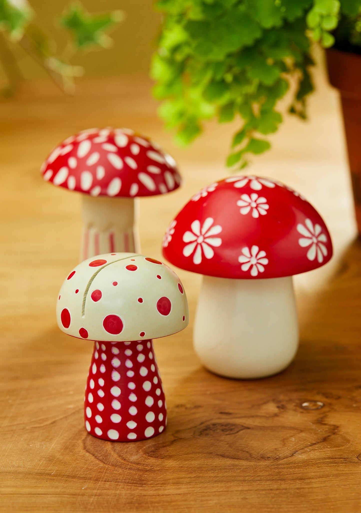 Woodland Mushroom Trinket Pot - Red Cream