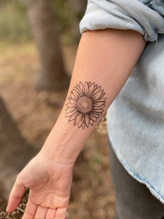 Sunflower Temporary Tattoo: 1-Pack
